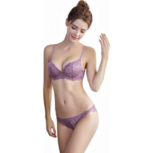 Women Bra Set Sexy Lace Underwear Push Up Floral Bra Fashion Comfortable Ladies Lingerie Sets Sexy Lace Bra And Panty Set