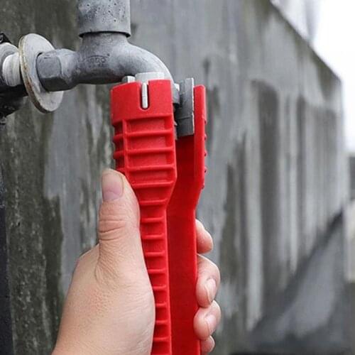 Mintiml Multi-Munction Water Pipe Wrench Bathroom Wrench Plumbing Installation Tool Multifunctional Household Water Pipe Faucet