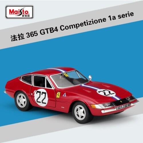 Bburago Diecast 1:24 365 GTB4 Competizione 1a serie Static Simulation Alloy Model Car Adult Collection Toys for Boys