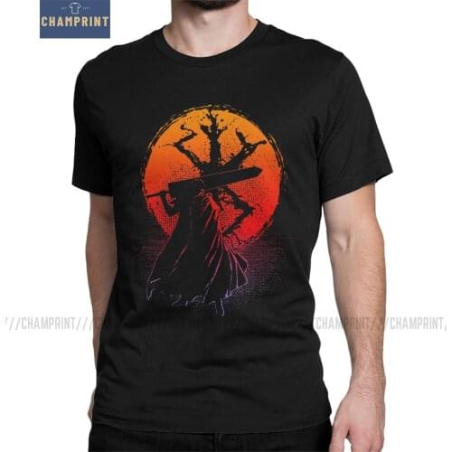 Berserk Guts Men T Shirt Manga Swordsman Gatsu Sacrifice Zodd Anime Unique Tee Shirt Short Sleeve T-Shirt 100% Cotton Plus Size