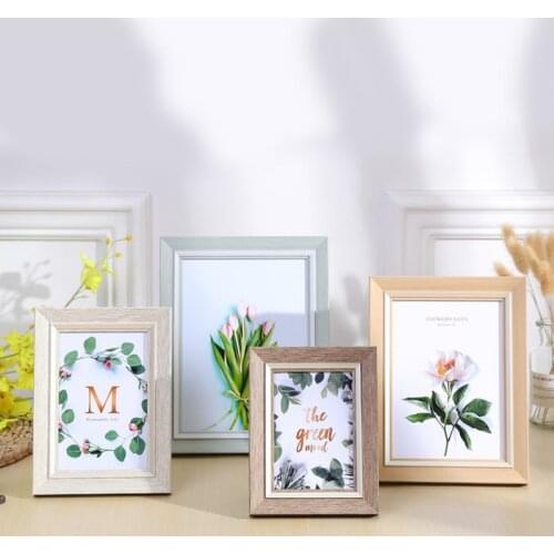 Simple Wooden Photo Frames For Wall Hanging Picture Frame Metal Poster Frame White Coffee Wood Photo Frame For Wall Poster Frame