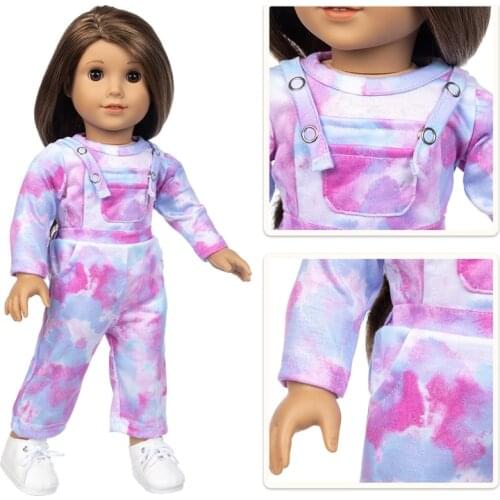 New Purple Overalls Suit Clothes fits for American girl 18" american girl doll alexander,girls dolls