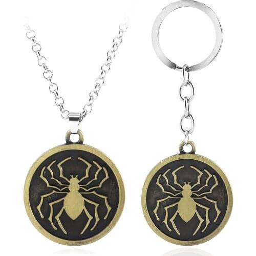 Anime Hunter X Hunter Necklace Phantom Troupe Spider Metal Pendant Rope Chain Choker Necklaces Women Men Charm Gifts Jewelry