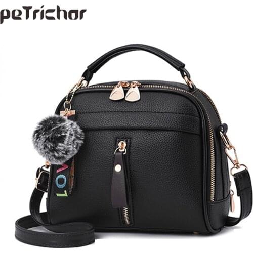 Petrichor Fashion Messenger Bag Women Leather Mini Shoulder Crossbody Tote Bags For Ladies Small Pendant Handbag Female Purse