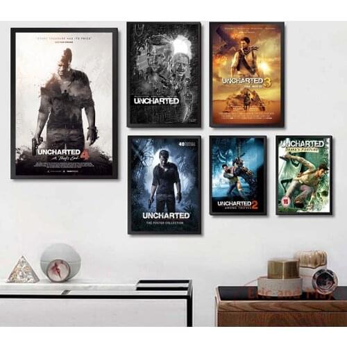 Poster And Print Uncharted 1 2 3 4 Movie Game Wall Art Canvas Pictures Painting New Nordic Wall Decorations Living Room Affiche