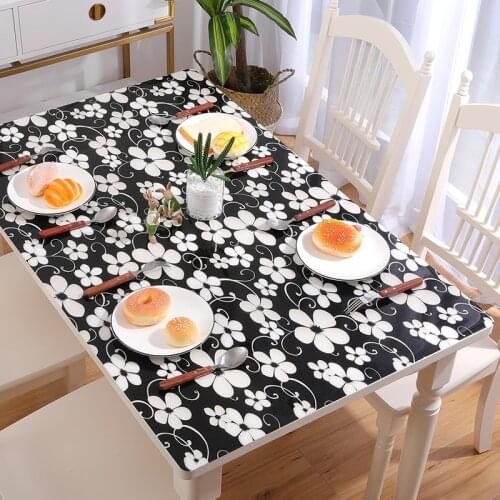 PVC plastic soft glass rectangle tablecloth coffee table mat waterproof table tablecloth customize wood table protector Placemat