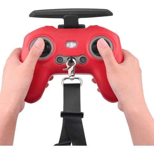 2in1 Silicone Case Cover Neck Strap for DJI FPV Combo Remote Controller Protector Anti-slip Grip Skin Lanyard FPV Accessories