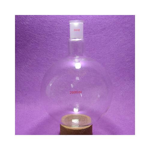 2000ml,24/40,Sigle Neck,Round Bottom Glass Flask,One Neck,2L Lab Boiling Bottle