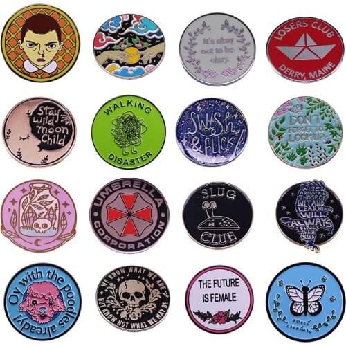 Creativity Anime Movies Novel Hard Enamel Pins Brooches Women Men Lapel Badges Backpack Collar Fashion Jewelry Gifts For Kids