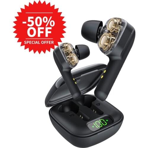 Tws Headphones Wilreless Bluetooth 5.0 Double-shot Earbuds Noise Canceling Reduction Earphones Trues Stereo Hifi Sports Headset