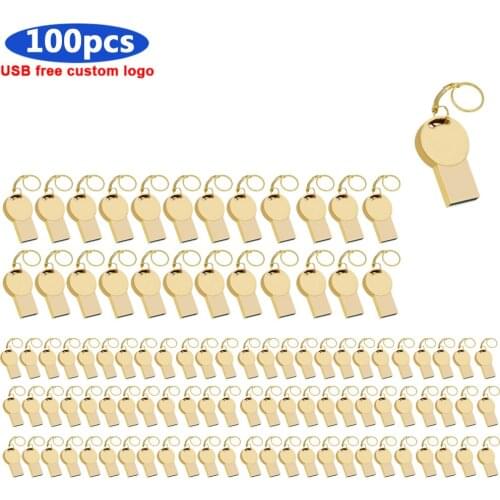100pcs/lot USB Stick Metal USB Flash Drive Pen Drive 4GB 8G 16GB 32GB 64GB Pendriver Real Capacity Usb Stick For photography