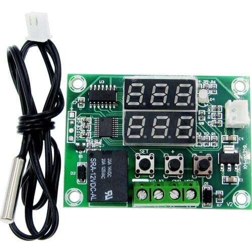 XH-W1219 DC 12V Dual LED Digital Display Thermostat Temperature Controller Regulator Switch Control Relay NTC Sensor Module