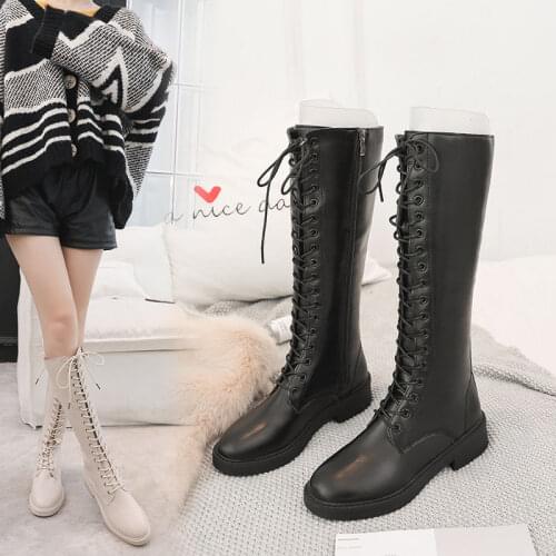 2021 New Black Cool Punk Motorcycles Boots Female Platform Wedges High Heels Calf Sexy Boots Women Shoes platform Lace Up Boots