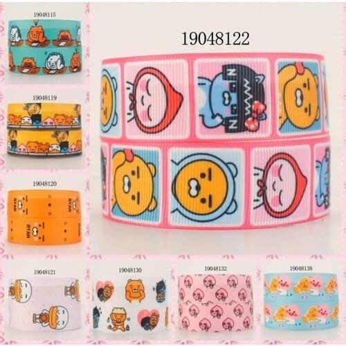 10yards -different sizes -Cartoon pattern ribbon printed Grosgrain ribbon 19048111