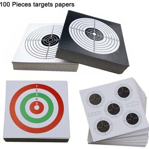 100PCS 5.5" Shooting Targets Paper BB Gun Pistol Rifle Airsoft Practice Accessories Tactical Shooting 14cm Square Paper Targets