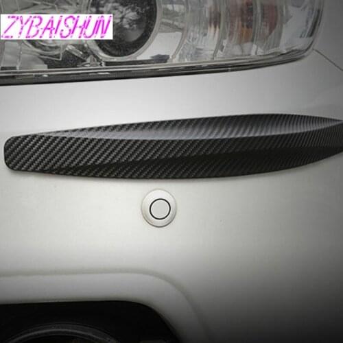 2 pieces / set. Carbon fiber sticker rubber bumper protector for Audi all series Q3 Q5 SQ5 Q7 A1 A3 S3 A4 A4L A6L A7 S6 S7 A8