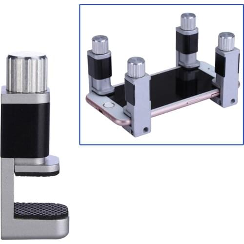 4pcs/lot Adjustable Aluminum Alloy Clip Fixture Phone Screen Fastening Clamp For iPhone Samsung iPad Sony Phone Repair Tools Kit