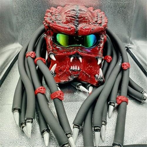 Motorcycle Accessories Predator Helmet Riding Safety Braids Horns Custom Cafe Racer Chopper Touring