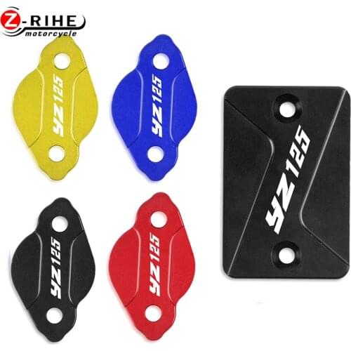 Motorcycle Accessories Front Rear Brake Fluid Reservoir Cap Cover Aliminum Part For Yamaha YZ125 YZ 125 2003 2004 2005 2006 2007