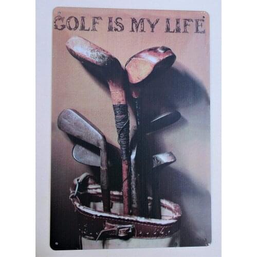 Bless Golf Plate Retro Metal Tin Sign Plaque Poster Wall Decor Art Shabby Chic Gift