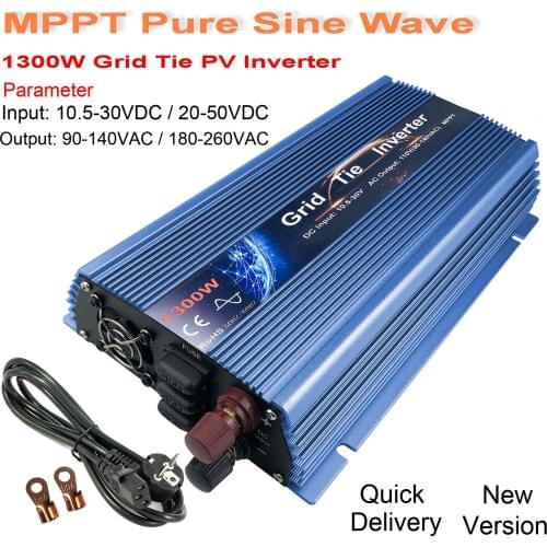 1300W Solar Inverter Home Micro 18V 36V On Grid Tie Inverter Pure Sine Inversor 110V 220V for Solar Plate Battery Wind generator