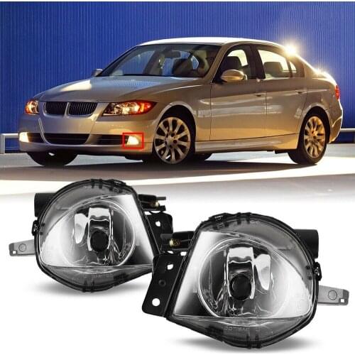 JanDeNing 1 Pair Front Bumper Fog Lamp Lights Without Bulb For 2006-2008 BMW E90 3 Series 328i