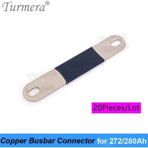 20Pieces Turmera Copper BusBars Connector for 3.2V 272Ah 280Ah 310Ah Lifepo4 Battery Assemble for 12V Uninterrupted Power Supply