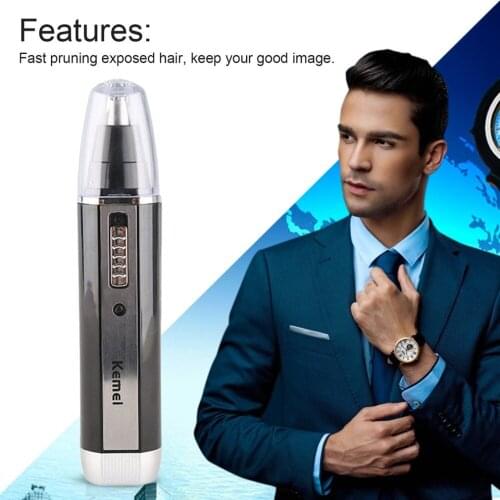 Multifunctional 3-In-1 KM-6631 Electric Nose Hair Trimmer Rechargeable Shaver Clipper Shaving Scraping Shaping Device Safe Face