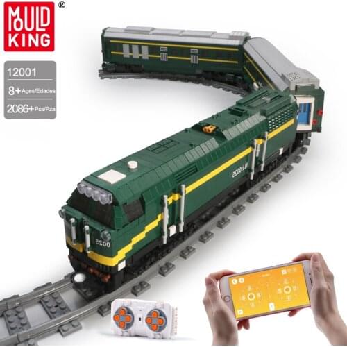 Mould King 1:8 Locomotives Train Model Building Blocks Kits Bricks Parts Kids Christmas Gifts Educational Toys For Children