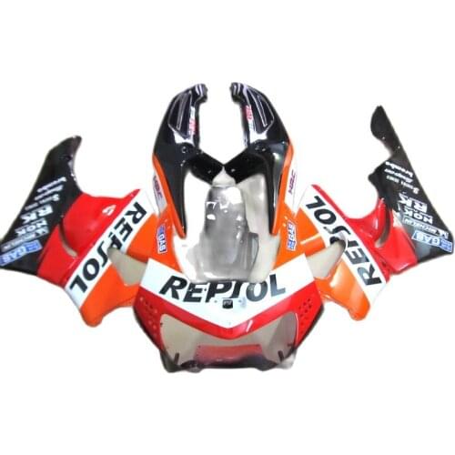 Motorcycle fairing kit for HONDA CBR900RR 919 1998 1999 Black Orange Fairings CBR919RR 98 99 XF72