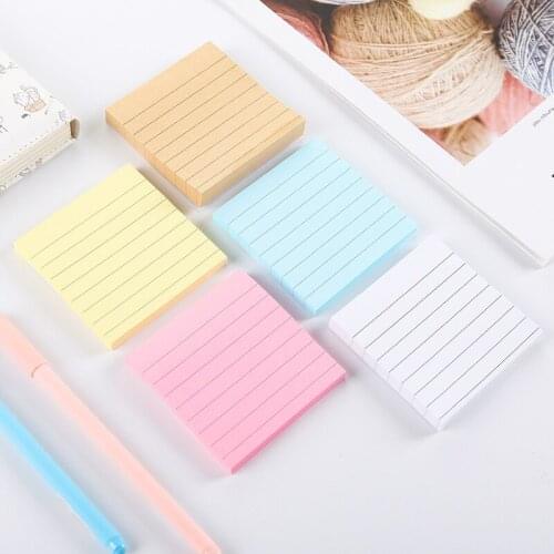 80 sheets Sticky Notes Memo Pad Bookmark Journal Book Daily Planner Stickers for Records Notepad School Supply Stationery 75x75