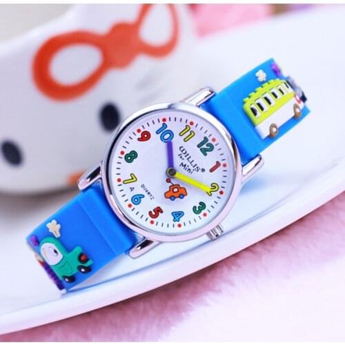 New High Quality Cars Cartoon 3D Students Kids Wristwatch Fashion Childrens Watch For Boy Clock Ladies Relogio Kol Saati