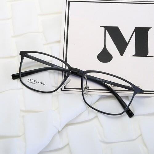 Logorela X6266 Optical Eyeglasses Frame for Men and Women Eyewear Prescription Glasses Rx aluminum Frame Spectacles Full rim