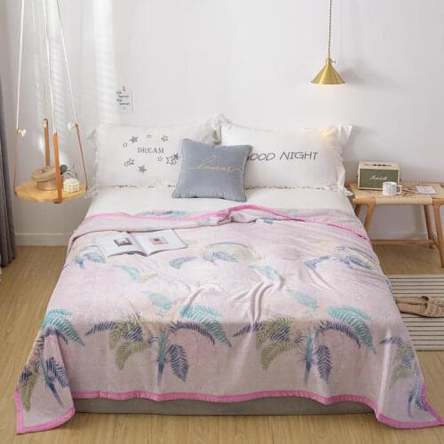 Plant bedspread blanket 200x230cm High Density Super Soft Flannel Blanket to on for the sofa/Bed/Car Portable Plaids DS77