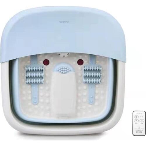 5.7L Travel Use Electric Foot Bath Tub Foldable Remote Chinese Traditional Health Care Foot Massage Bucket UV Reflexology Barrel