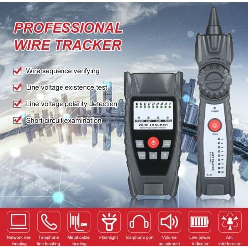KKmoon Wire Tracker Portable Multifunctional RJ11 RJ45 Cable Tester Telephone & Network Line Finder for Network Maintenance
