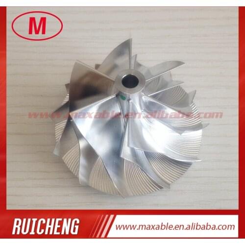RHF55 48.62/65.00mm 6+6 blades high performance aluminum 2618/Billet/milling compressor wheel for VIET