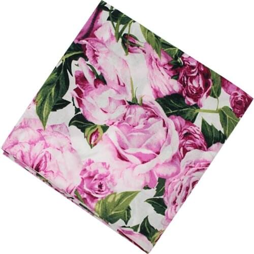 Width 140cm dye flowers kids cotton fabric for dress tissus au metre en coton tecidos a metro chinese DIY tissus au meter telas