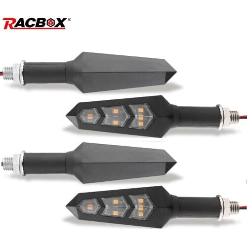 Motorcycle LED Flowing Water Turn Signals Lights Indicator Motorbike Flasher Built Relay Arrow Turn Signal Lamp For Honda Yamaha