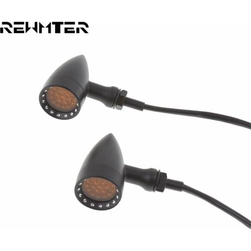 Motorcycle LED Bullet Turn Signal Brake Light Indicator Lamp For Harley Chopper Bobber Custom Softail XL For Yamaha For Suzuki