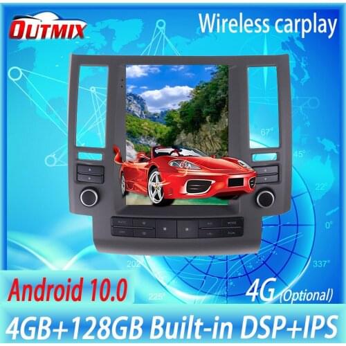 For Infiniti FX35 FX45 2003-2009 Android10 Tesla Radio Vertical Style Car Multimedia player Car GPS Navigation Recorder Headunit