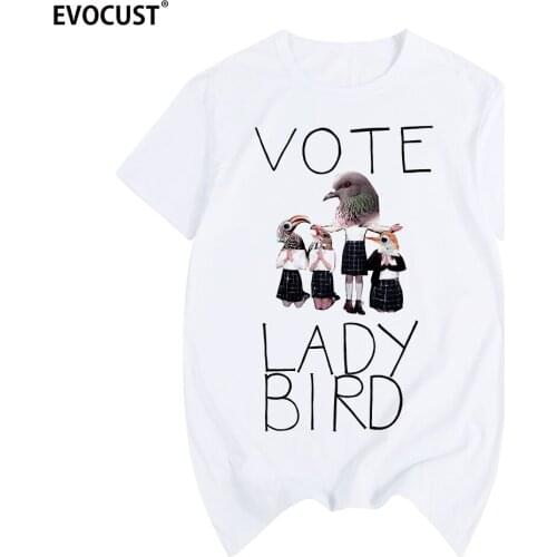 Vote for Lady Bird Dir Greta Gerwig Vintage T-shirt Cotton Men T shirt New TEE TSHIRT Womens