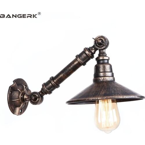 Vintage Loft Decor LED Wall Lamp Adjust Iron Water Pipe Wall Light Industrial Edison Wall Sconce Bedside Home Lighting Wandlamp