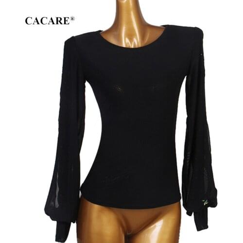 Dancing Dress Shirt Women Exercising Top for Latin Ballroom Dance 3 Choices D0459 Long Mesh Sleeve