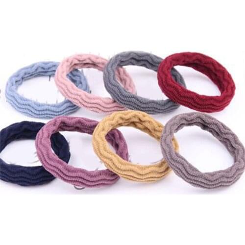 10pcs/Set New Women Basic Crude Elastic Hair Bands Ponytail Holder Headband Rubber Bands Fashion Hair Accessories