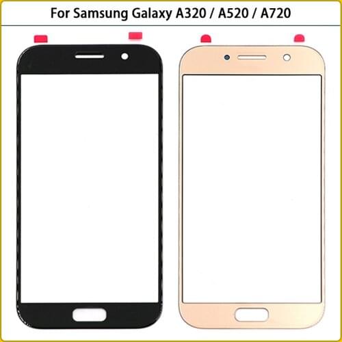 10PCS For Samsung Galaxy A3 A5 A7 2017 A320 A520 A720 Touch Screen LCD Display Front Outer Glass Panel Screen Glass Lens Replace