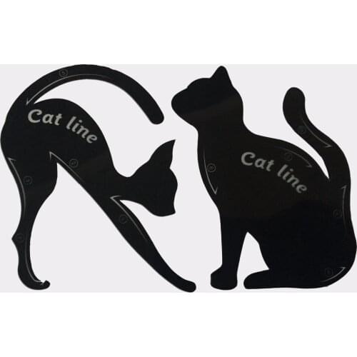 2Pcs/Set Eye Liner Makeup Cat Eye Eyeliner Stencil New Design Eyeliner Stencil Models Eyebrow Eyes Liner Template Shaper Tool