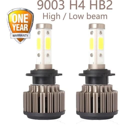 2PCs H4 Car Headlight Bulb 16000 Lumen X6 H4 9003 HB2 High & Low Beam White Light 6500K Car Headlamp H4