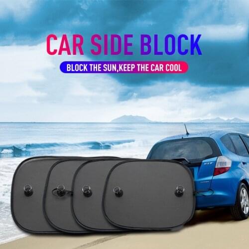 2PCS Car Side Window Sunshades Black Mesh Shades Nylon Mesh Car Sun Shade Nylon Side Gear Super Suction Cup Summer Protection