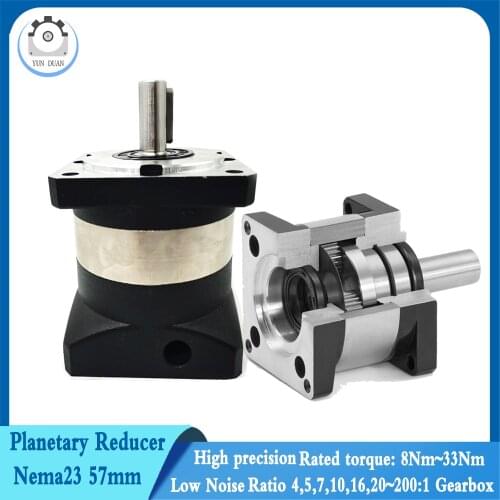 57mm Nema23 Planetary Reducer Ratio 5/1,10/1~70/1 Reduction Gear Planetary Gearbox for Walk-Behind Tractor Trimmer Stepper Motor